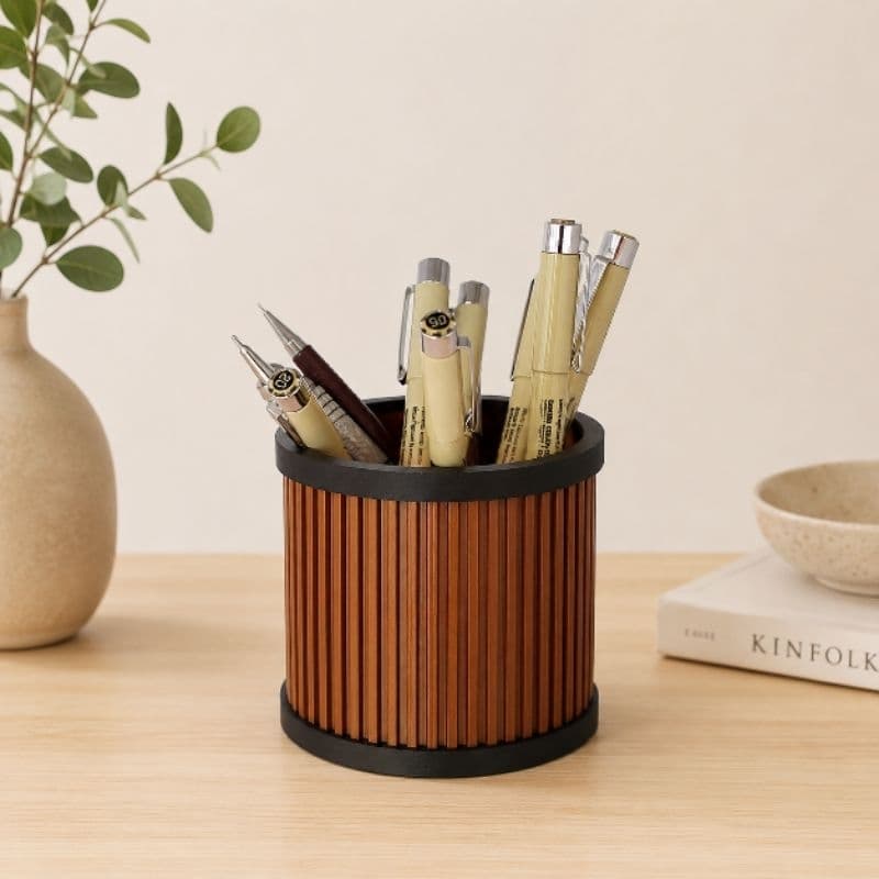 Porta Caneta  Ripado, porta lápis  Decorativo , Organizador de Mesa Moderno escritório.
