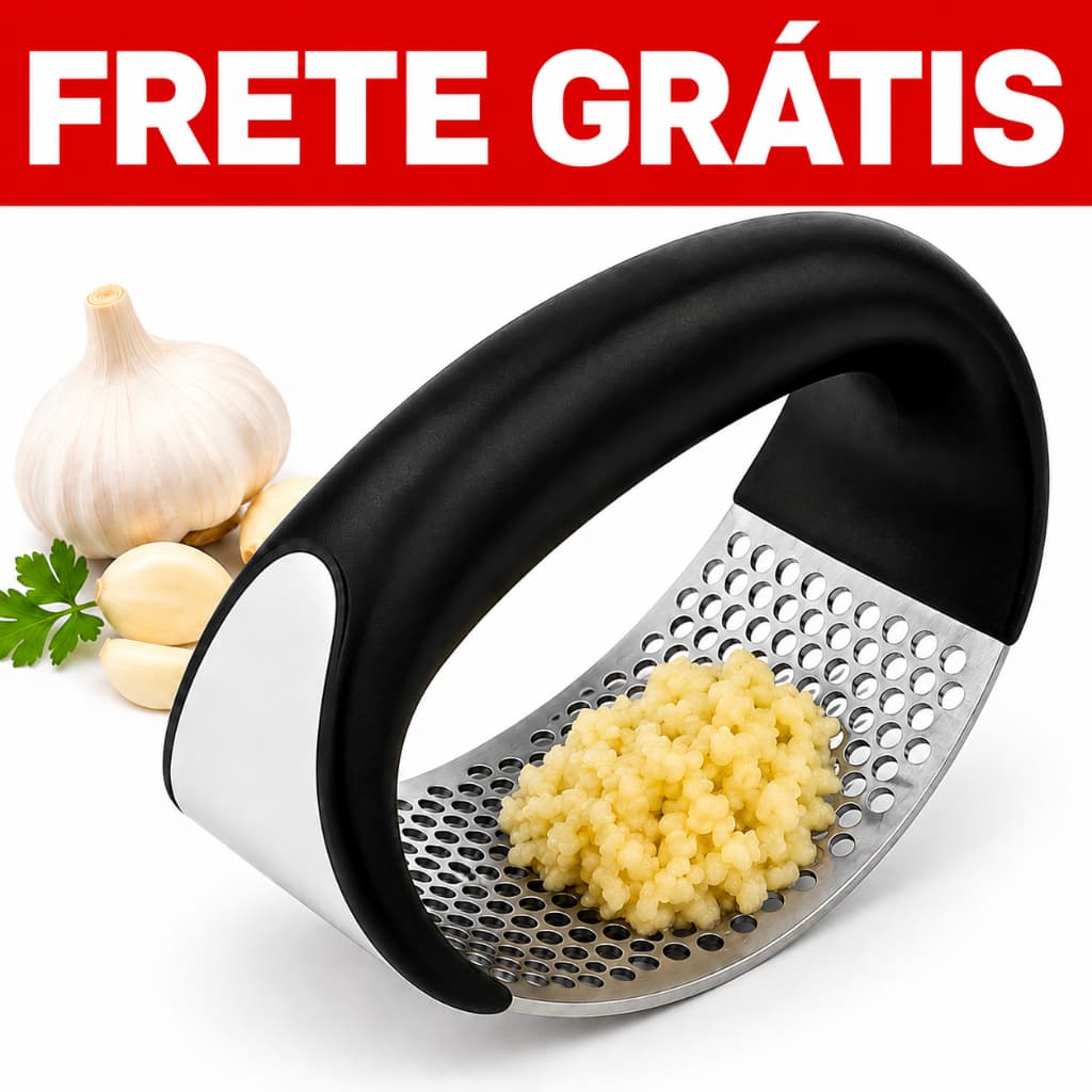 Espremedor de Alho Manual Inox Triturador - ENVIO IMEDIATO