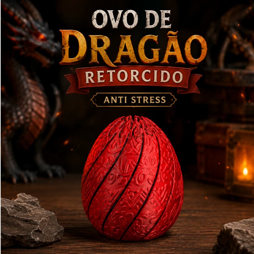 Ovo de Dragão Articulado Anti Stress 3D | Fidget Sensorial Relaxante | Presente Geek Infantil e Adulto