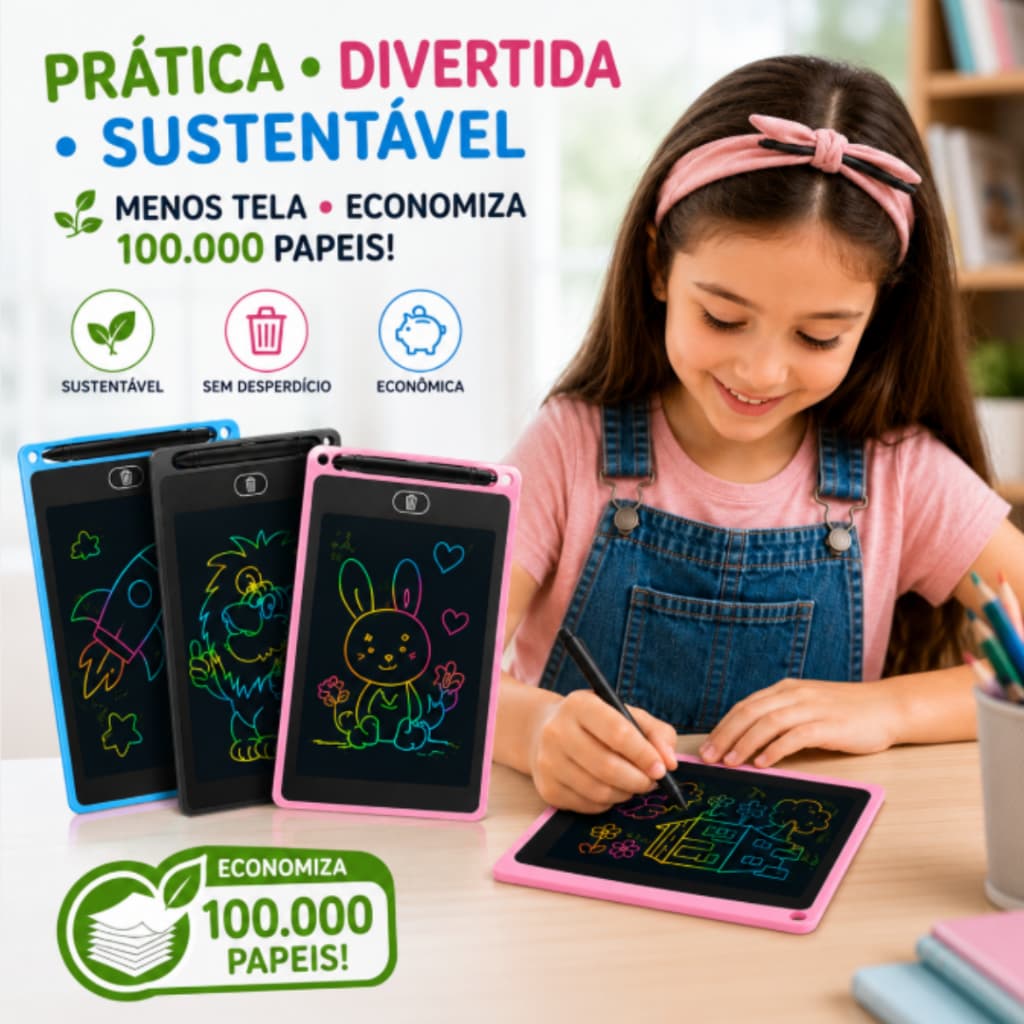 Lousa Mágica 8.5/10/12 polegadas Tela Lcd Tablet prancheta Infantil Escrever e Desenhar brinquedo menina / menino
