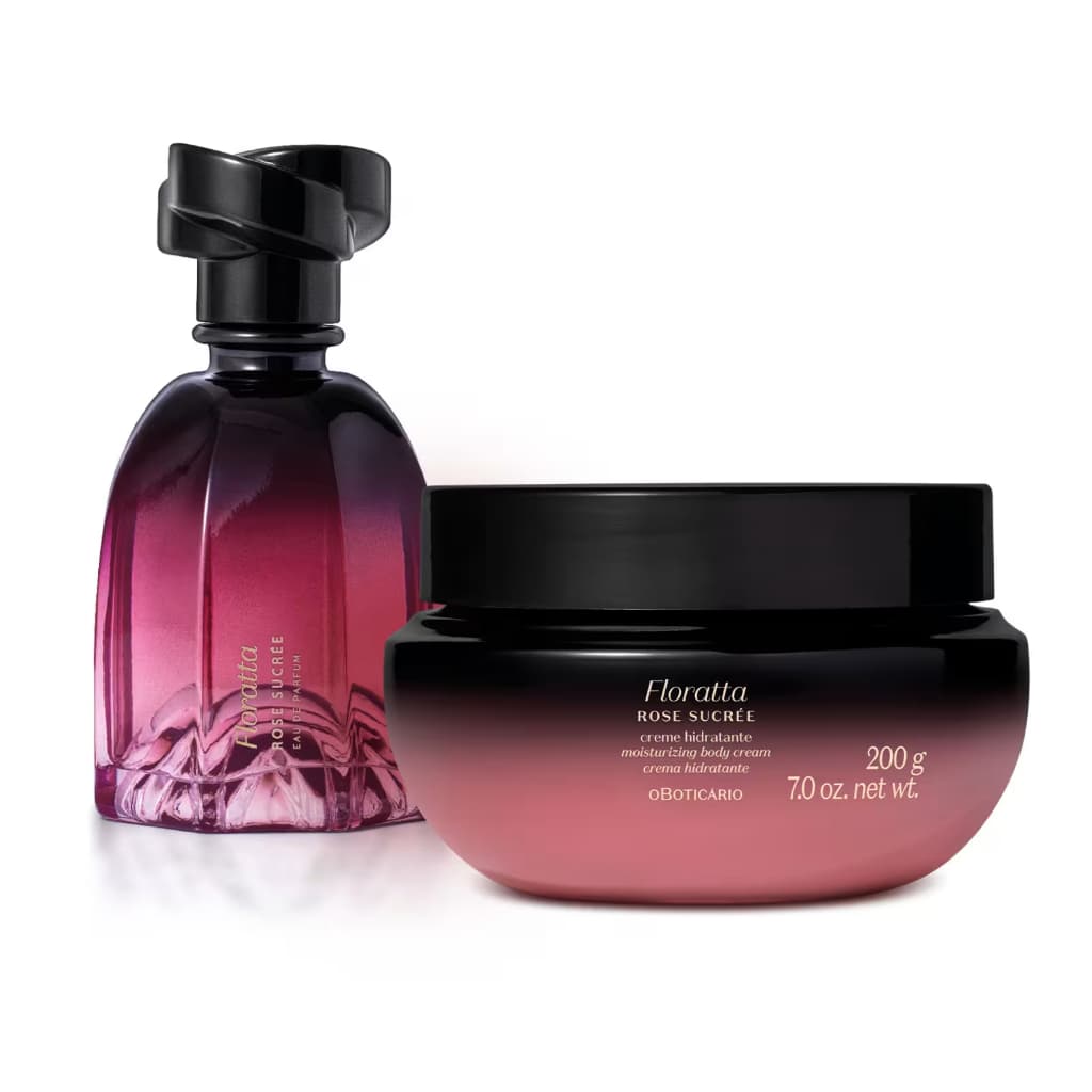 Combo Floratta Rose Sucrée: Eau De Parfum 75ml + Creme Hidratante Desodorante Corporal 200g- PRODUTO ORIGINAL