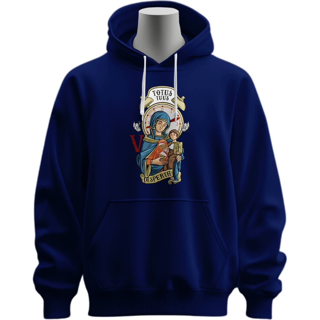 Blusa De Moletom Canguru Unissex Estampa Católica Maria Totuus