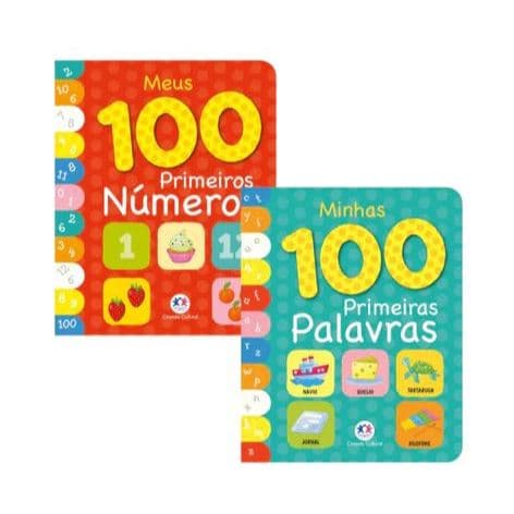 Kit 2 Livros Infantil - Minhas 100 Primeiras Palavras + Meus 100 Primeiros Números
