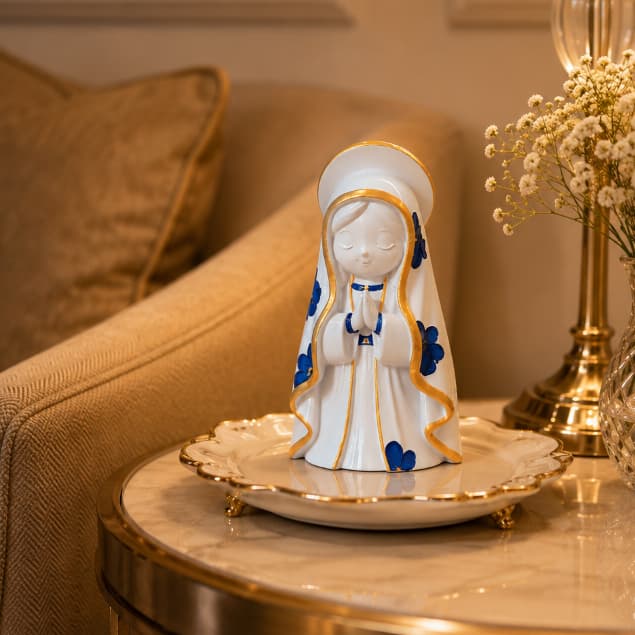 Nossa Senhora Baby Estatueta Lembrança Decorativa Batizado Presente Edição Especial
