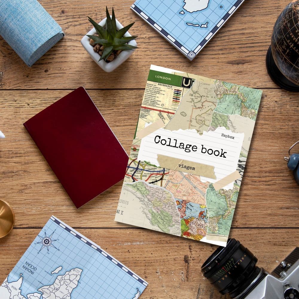 Livro de Recortes Tema Viagem e Férias A5 Mais de 120 Desenhos para Recortar Ideal para Scrapbook, Bullet Journal, P