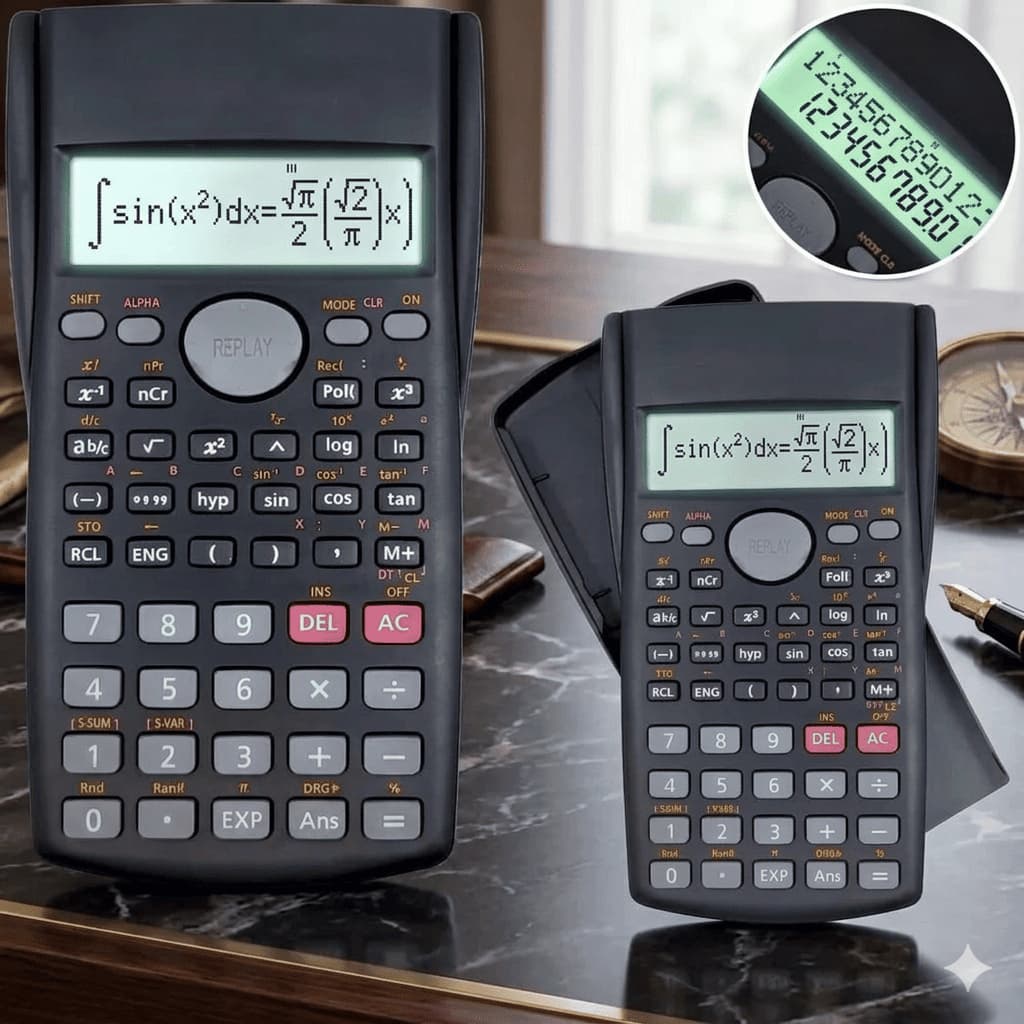 Calculadora Científica 240 Funções Display 2 Linhas Escolar Faculdade