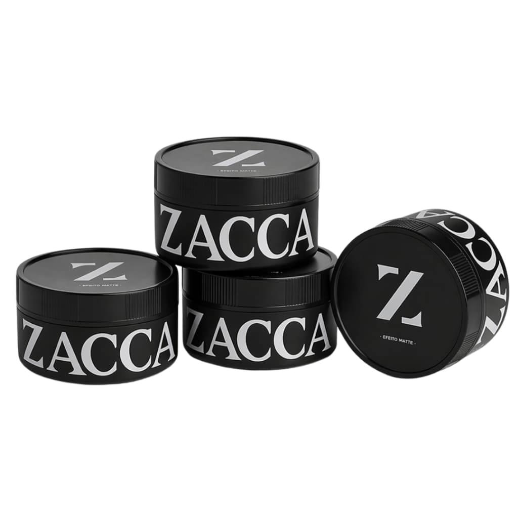 Kit 4 Cera Modeladora Efeito Seco Matte Alta Fixação - Zacca
