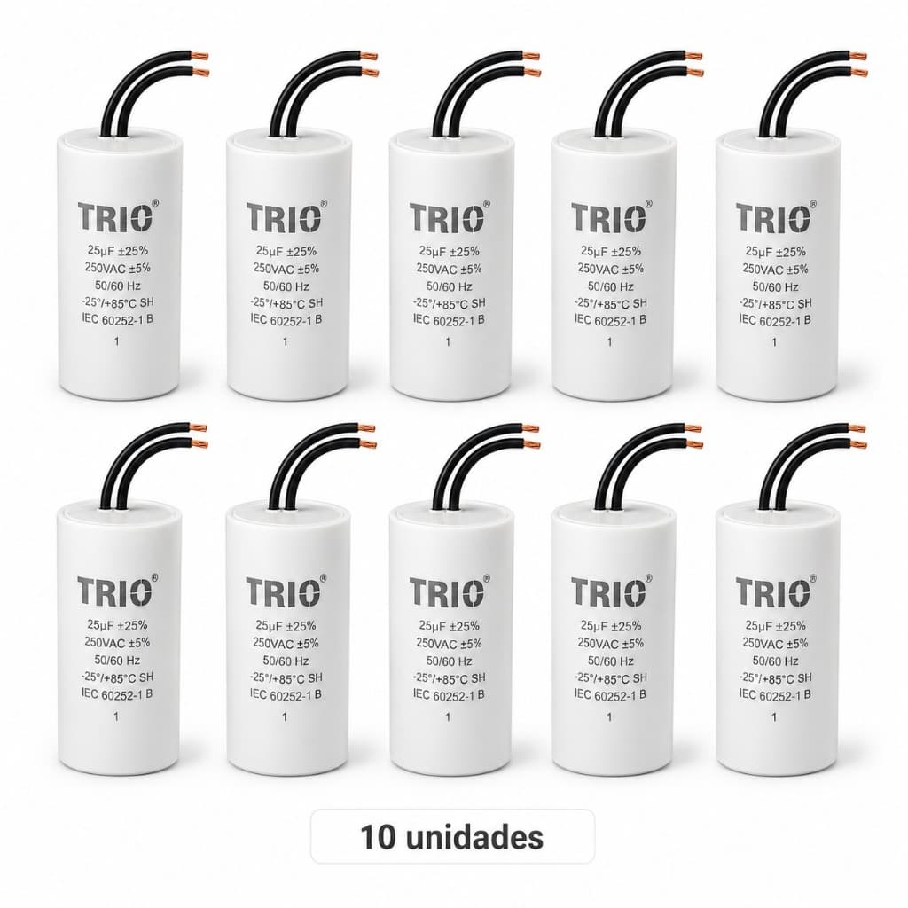 kit 10 Capacitor Portão Eletrônico 25uf 250 (k-12-19)
