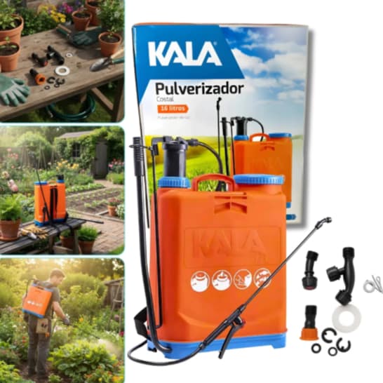 Pulverizador Costal 16L Kala Manual Alta Pressão Pulverizador Agrícola Profissional