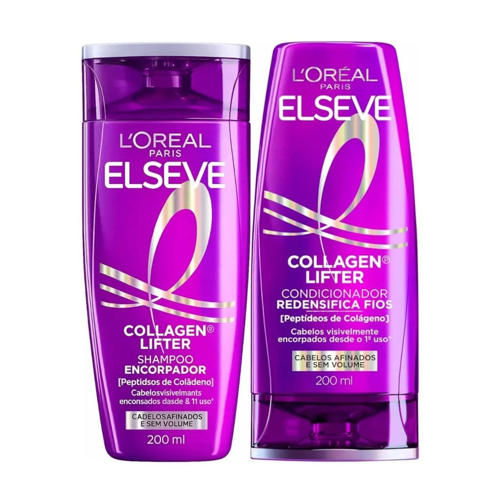 Shampoo E Condicionador Elseve Collagen Lifter 200ml L`oréal