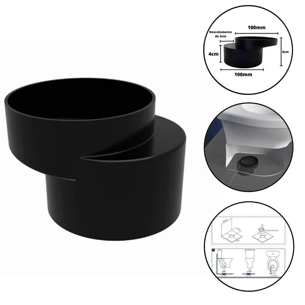 Bolsa Excêntrica Deslocamento Adaptador Bacia Vaso 100 mm Vaso c/ Caixa Acoplada