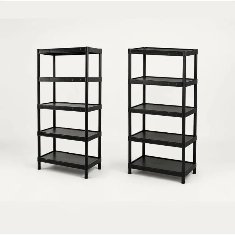 kit 2 Estante modular flexa Preta 5 Prateleiras