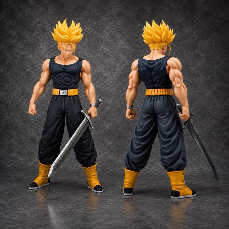 Action Figure Trunks Super Sayajin 22Cm Dragon Ball Z Envio Imediato