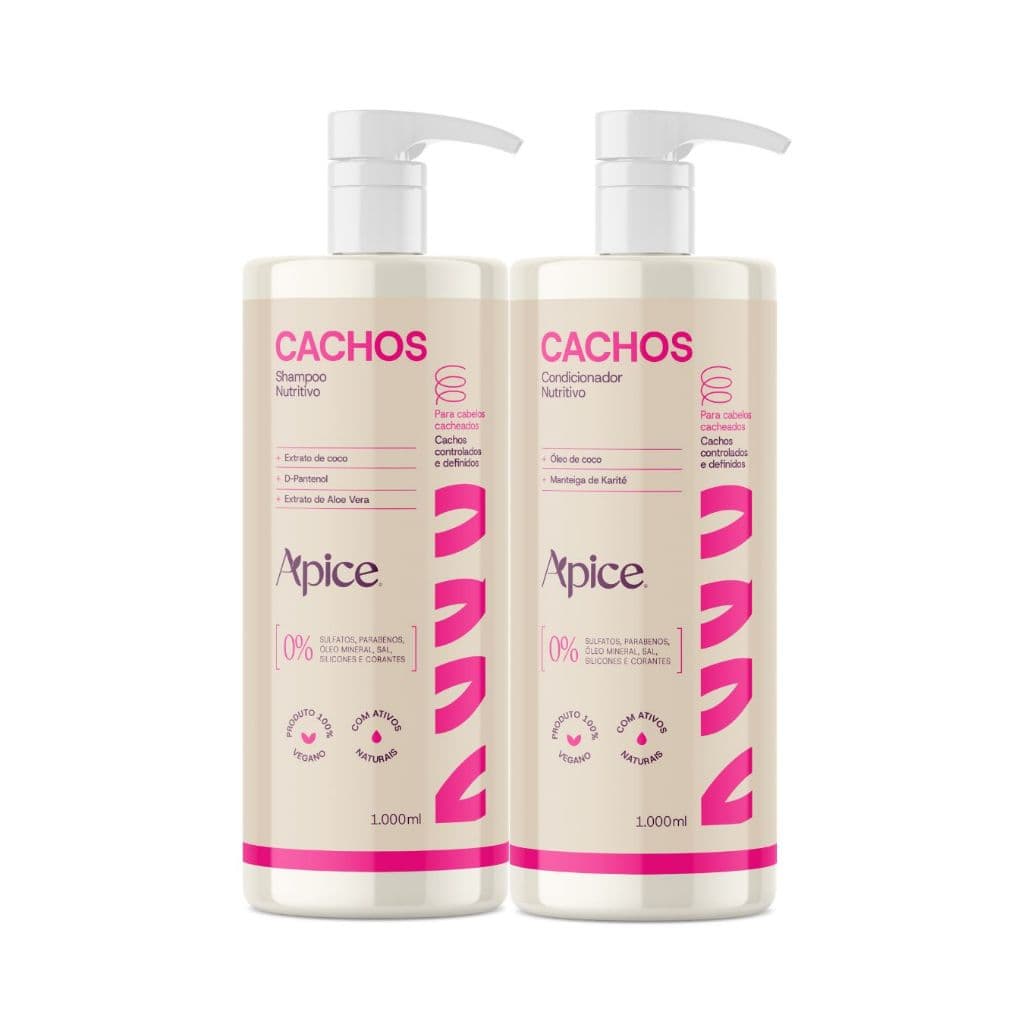 Kit Shampoo E Condicionador Profissinal Linha SOS Cachos Apice