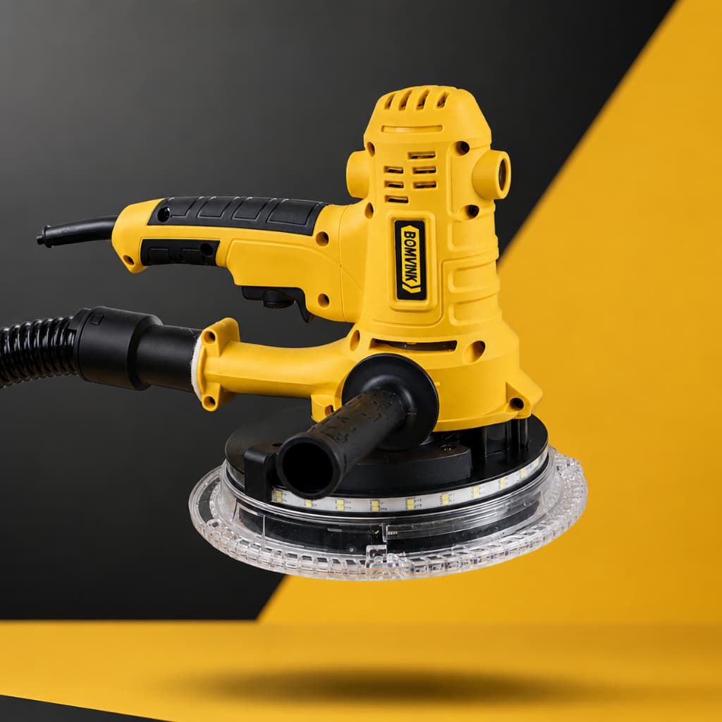 Lixadeira de Parede e Teto Lixa 7,6mm Led Aspirador Cabo 3,30M Acessórios Inclusos 750w 110v/220v