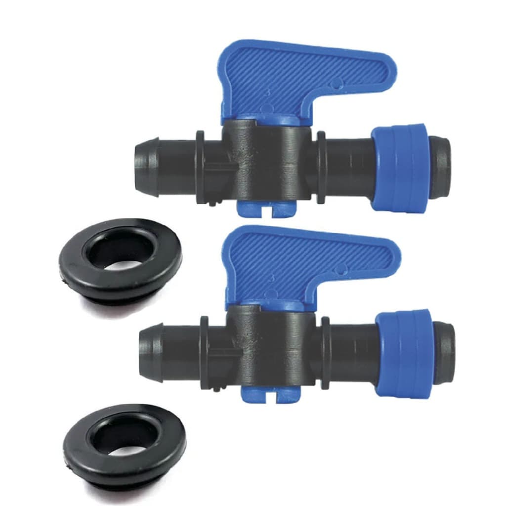 Kit 02 Registro Inicial 16mm Com Anel Liso para Fita Gotejadora + 02 Chula Bilabial