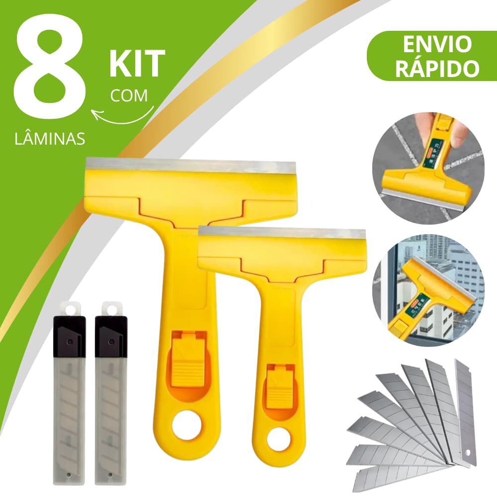 Raspador Multiuso com Lâmina Raspador Estilete Vidro Chão Piso Cerâmica Azulejo