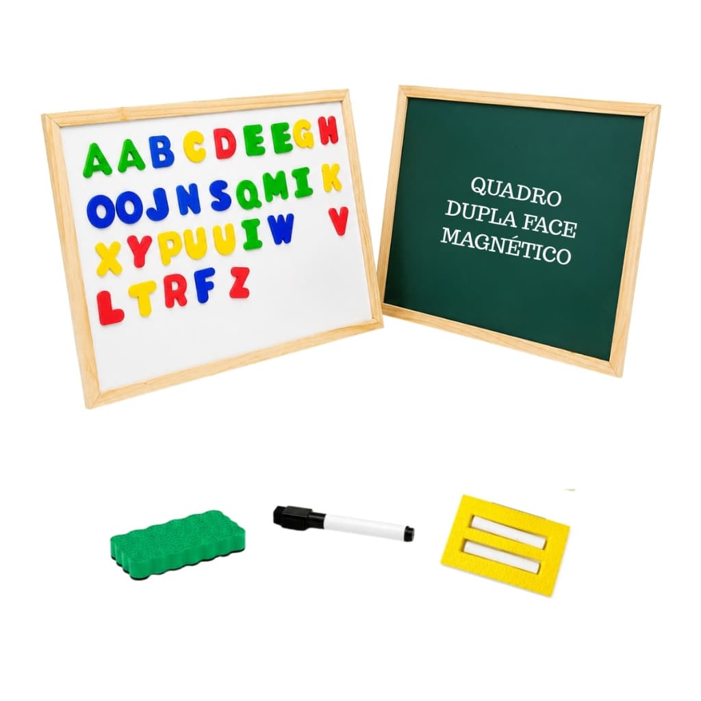 Lousa lousinha Quadro 30x40cm Magnetica Interativa Didatica Escolar Infantil Alfabetizacao Criancas