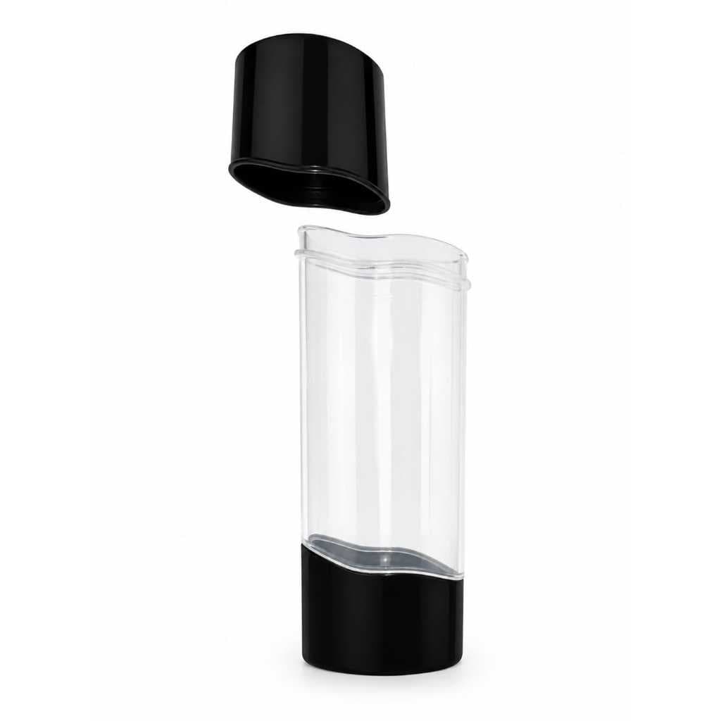 Estojo Multiuso Transparente Porta Escova Pasta De Dente Organizador Higiene Viagem Rosa Preto