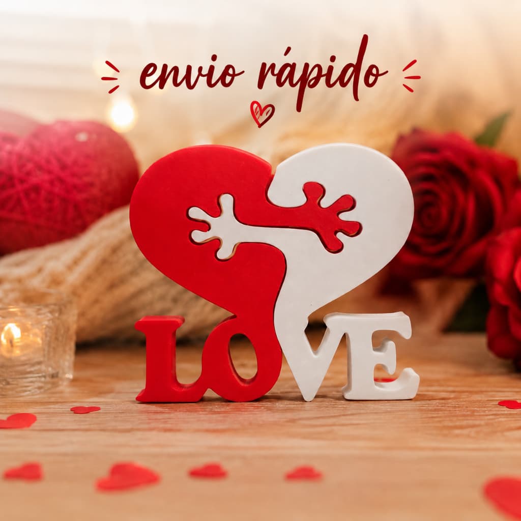 Presente Dia dos Namorados Decorativo Love Vermelho Branco Romântico Fofo Envio Rápido Decoração Casal