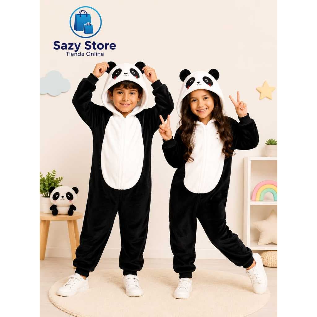PROMOÇÃO Pijamas Kigurumis Macacão Fantasia Infantil Panda Unissex