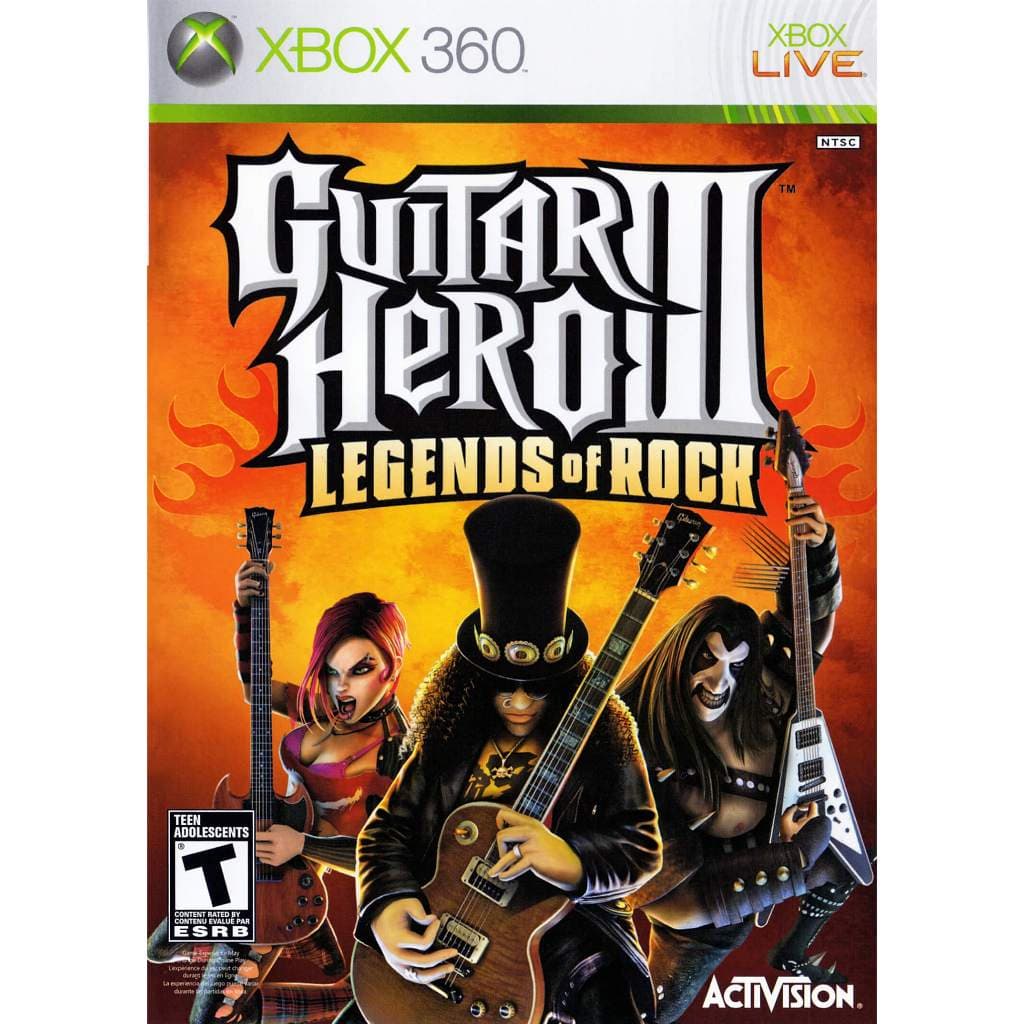 🎸 Guitar Hero 3 Legends of Rock - Xbox 360 Desbloqueado LT 3.0 RGH Guitar Hero III Jogo Completo DVD Música Rock
