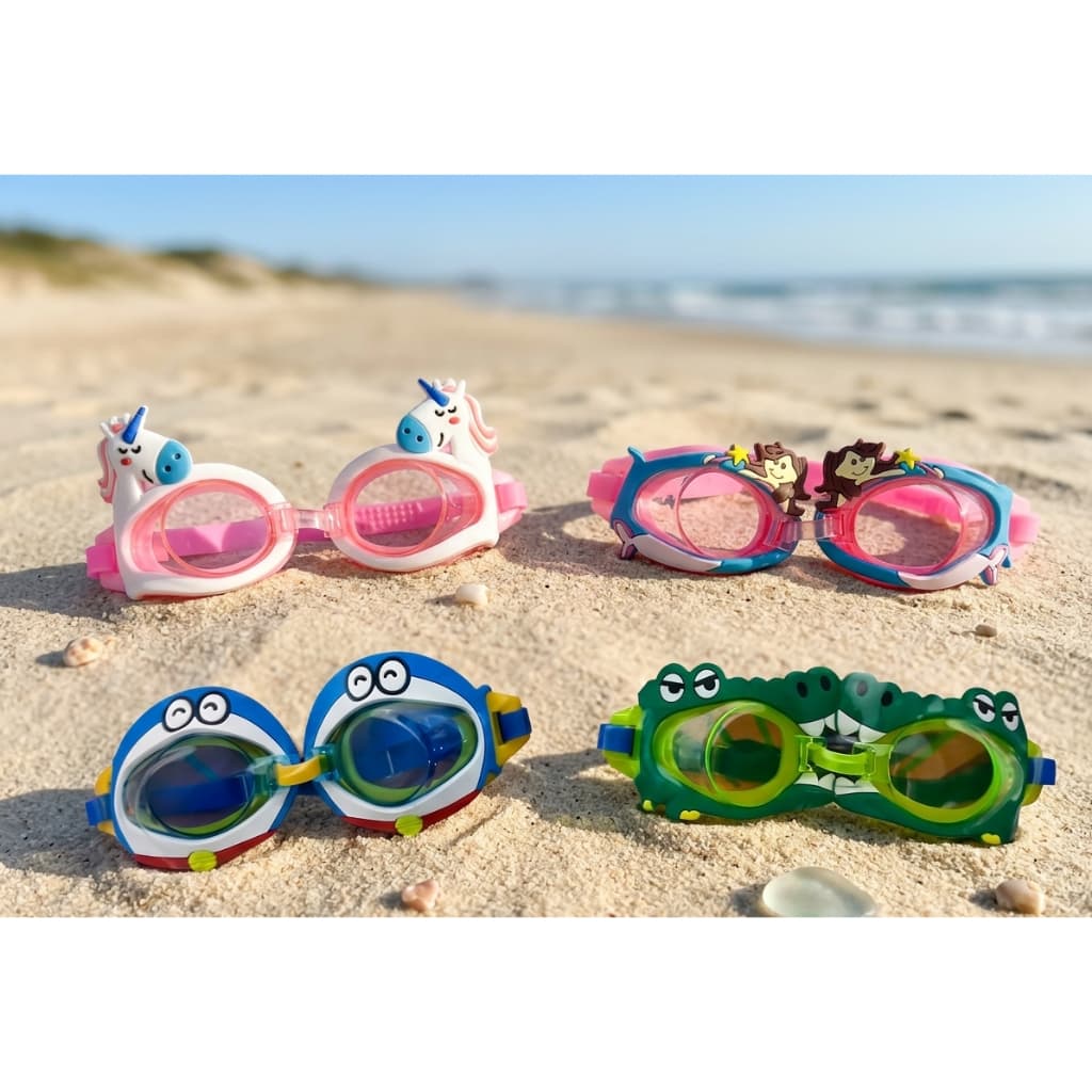 Óculos de Mergulho Infantil Enfeitados com Bichinhos Piscina Diversão