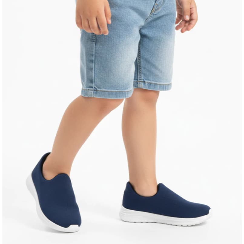 Tenis Calce Fácil Escolar Casual Confortável Antiderrapante Menino do 27 ao 33 Azul Marinho