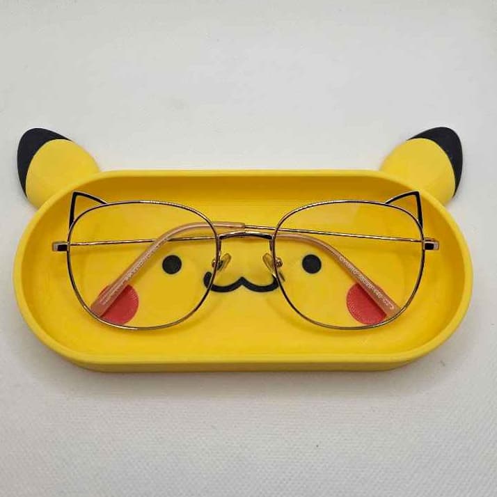 Porta Óculos Pikachu Suporte Decorativo para Mesa Quarto Escritório
