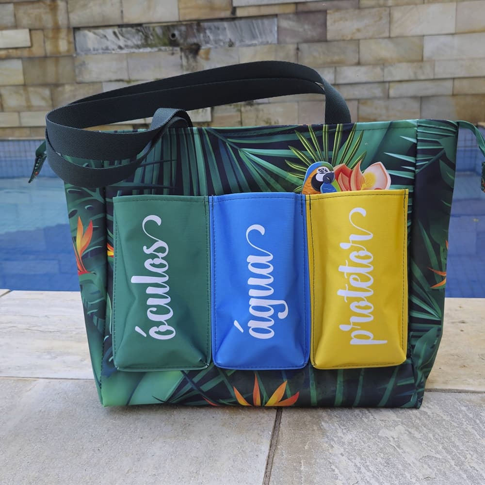 Bolsa Verão | Bolsa de Praia Personalizada com nome, iniciais ou frase, Diversas Estampas