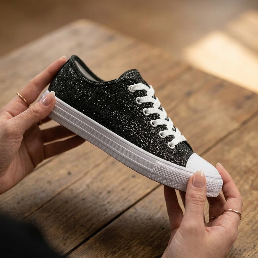 Tênis Preto Casual Sem Marca – Leve e Confortável / PVC / EVA Dublado