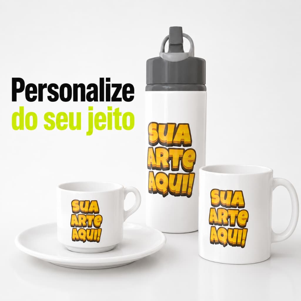 Caneca Xicara Garrafinha Presente com Foto Nome Personalizada para Amiga, Namorado, Casamento, Dindo, Aniversário