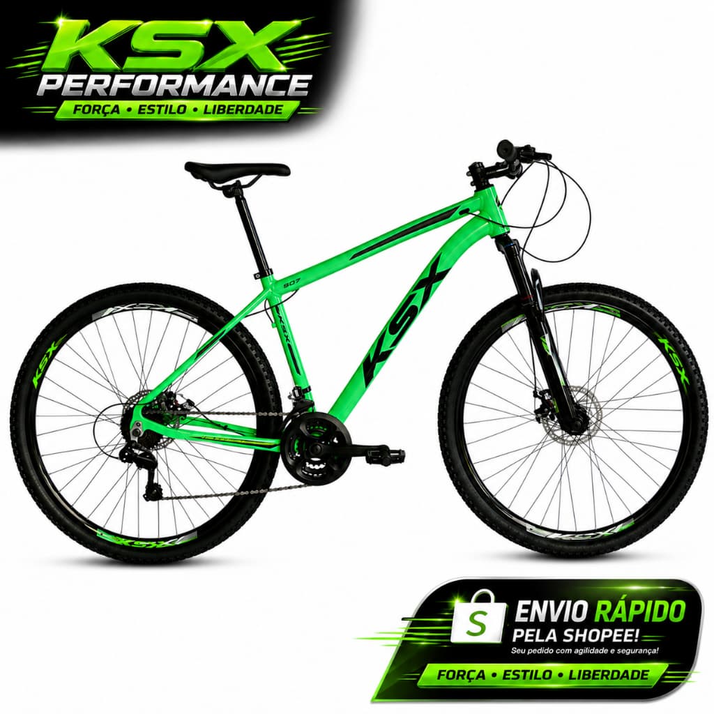 BICICLETA BIKE ARO 29 MTB ALUMÍNIO KSX SD7 21V MARCHAS INDEX CABEAMENTO INTERNO UCL UNISSEX