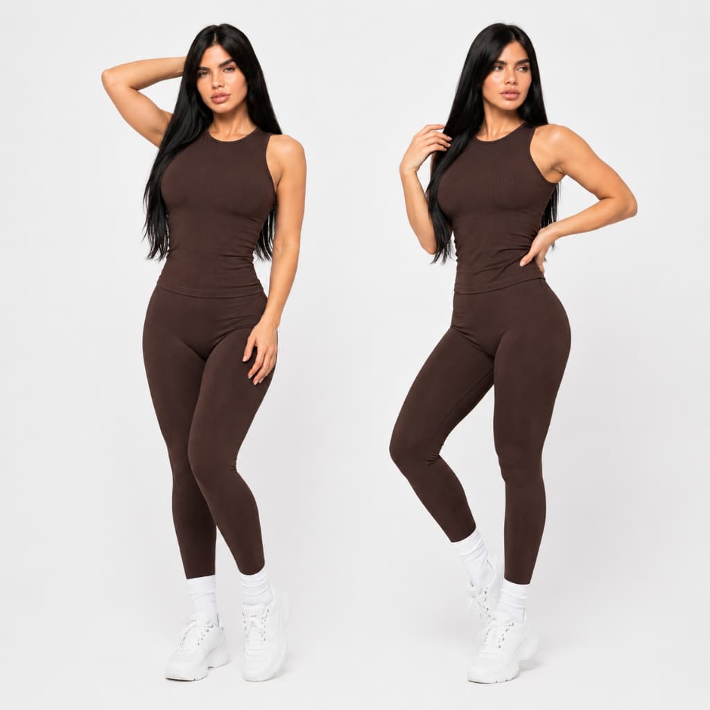 Conjunto De Academia Legging e Regata De Compressão Com forro Conjunto Feminino Calça Suplex