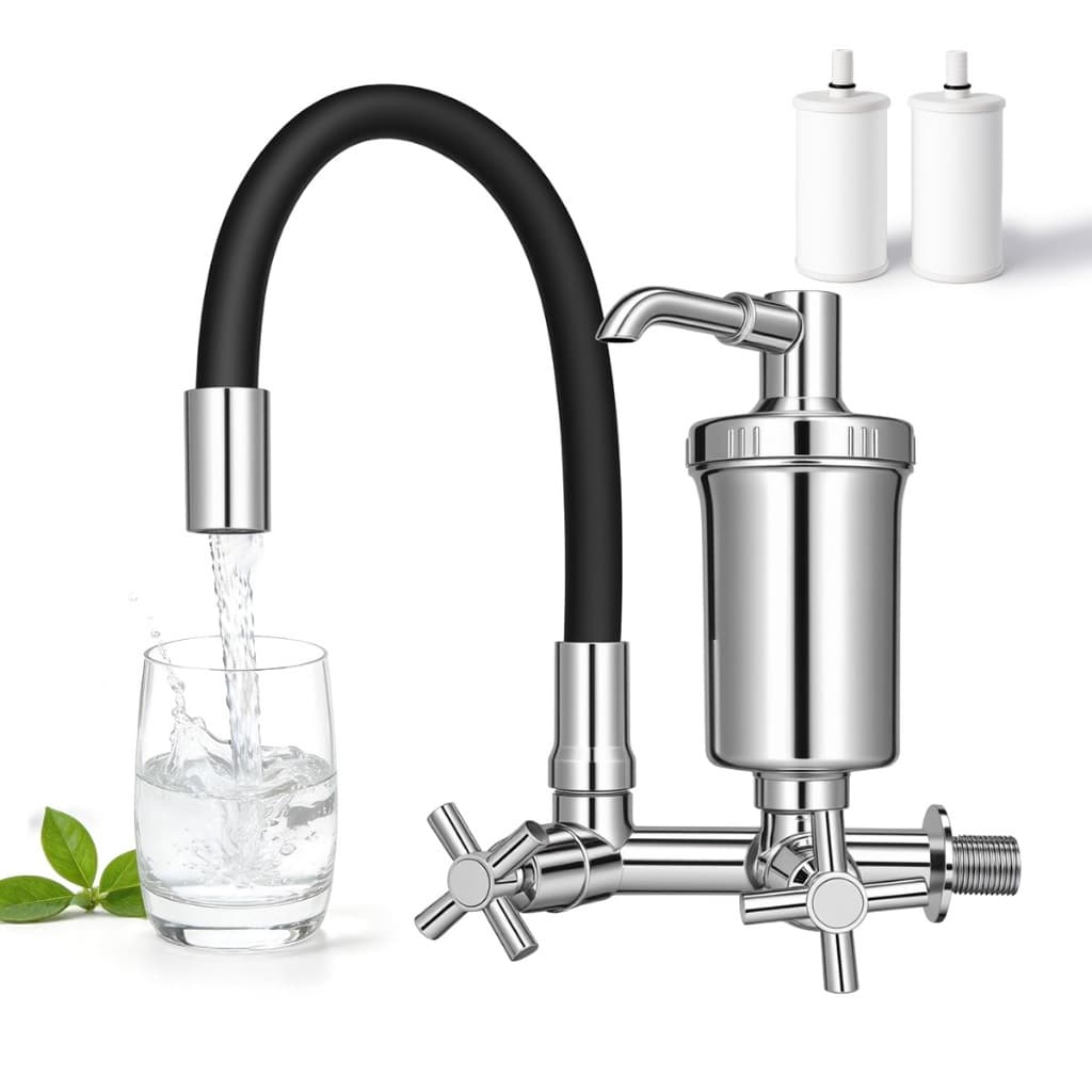 Torneira com Filtro Starmega ABS Cozinha Gourmet 1/2 Volta, 2 Refis + Fita Vedação, Para Cozinhas Modernas