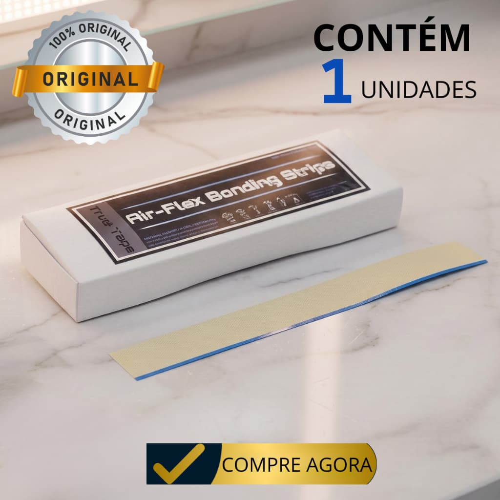 Fita Adesiva Air Flex Dupla Face para Protese Capilar e Perucas 30cm X 4.0cm 1 unidade