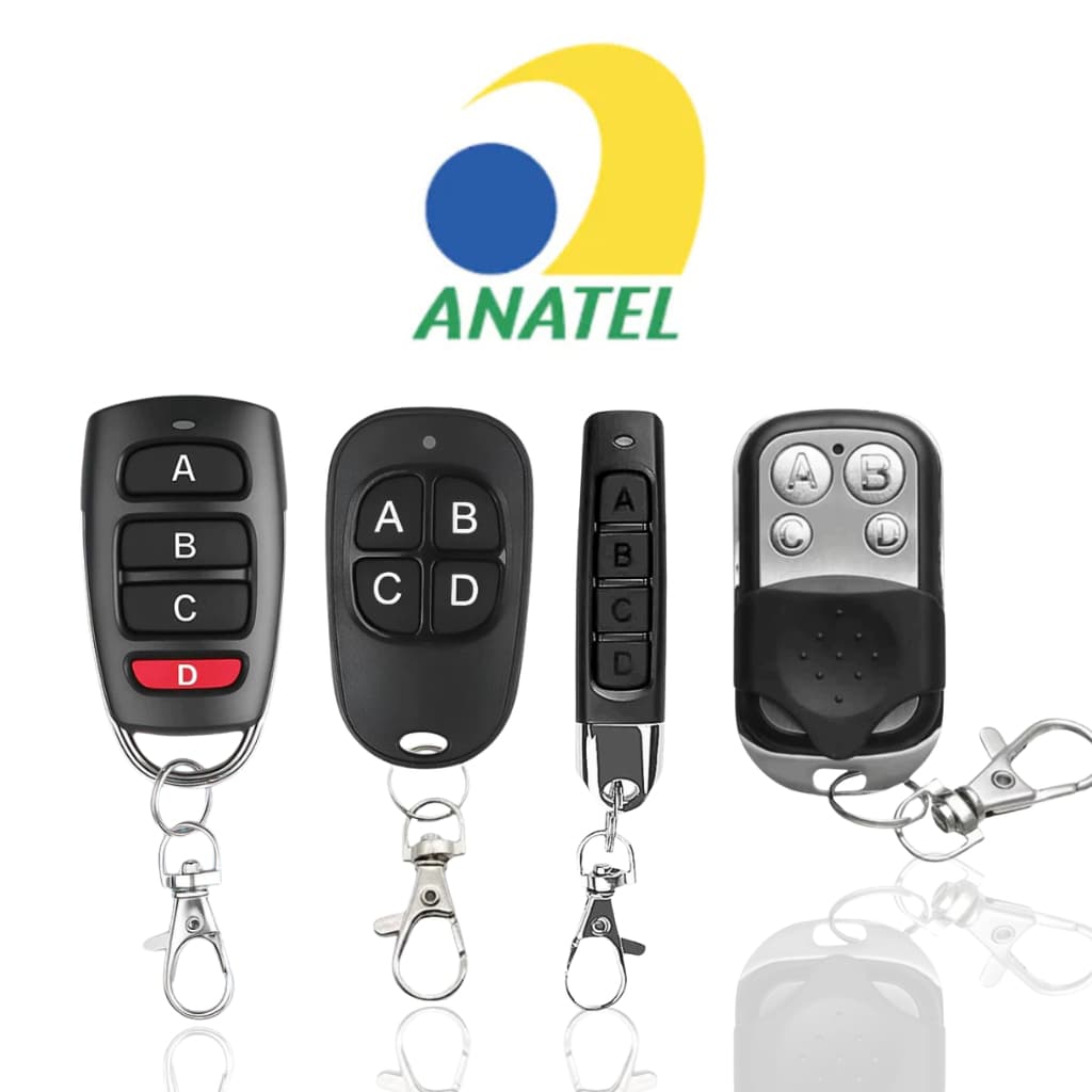 Controle Remoto universal ORIGINAL para Portão Electrónico Garagem Compatível 433Mhz automático 4 Botões Residencial 15
