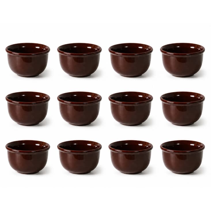 Kit 12 Cumbuca Tigela G Molheira Sopas Caldo Porções 470ml Marrom