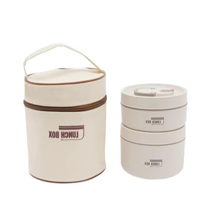 Kit 2 Marmitas Redondas para Alimentos + Bolsa Térmica Crossfit Compacta