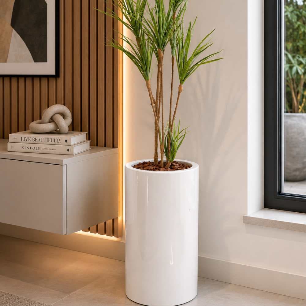Vaso Vietnamita Decorativo Fibra De Vidro 70cm Vitrificado