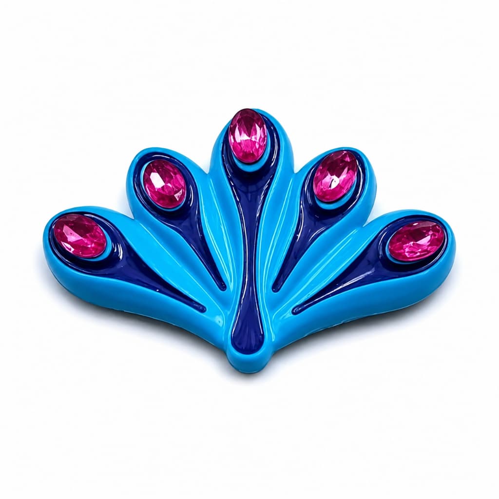 Colar Broche Infantil Pavão Azul 🦚 Presente Pingente Esmaltado Acessório Temático Personagem Desenho