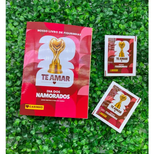 Álbum Copa Do Amor Com 15 Figurinhas Personalizado Namorados Presente Dia dos Namorados