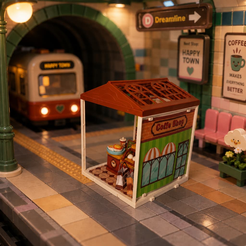 Mini  Cafeteria de Montar – Miniatura Coffee Decorativa e Infantil