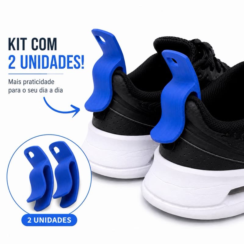 Kit 2 Calçadeira Universal para Tênis Sapatos | Prático e Portátil Várias Cores