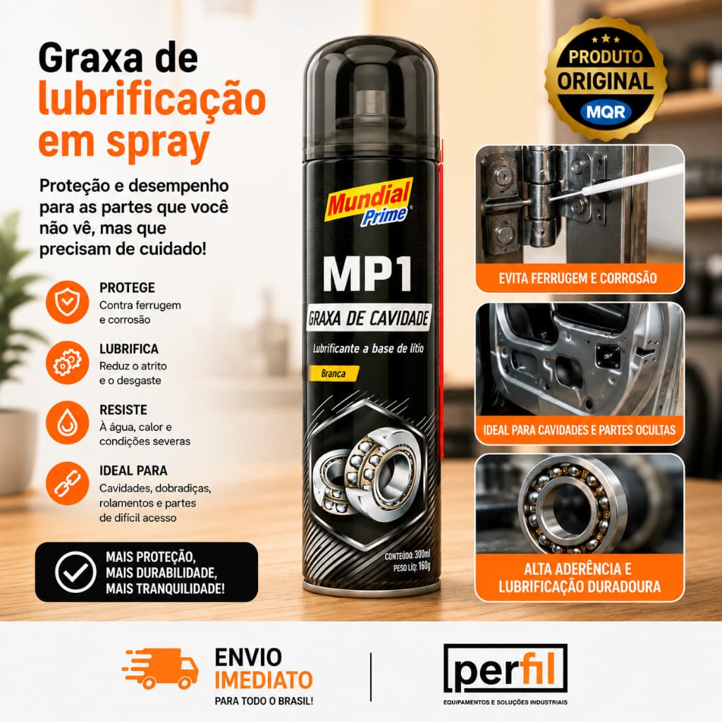 GRAXA BRANCA SPRAY ALTA TEMPERATURA 300ML MUNDIAL PRIME