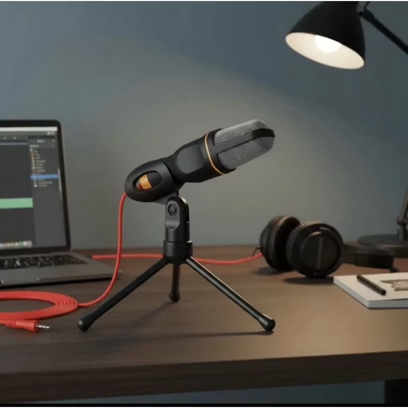 Microfone Condensador USB Profissional com Tripé - Alta Qualidade e Cancelamento de Ruído