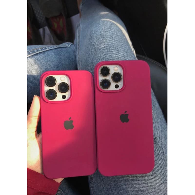 Capa Capinha Silicone Case Premium Rosa Fúcsia para Iphone 11/12/13/14/15/16/17