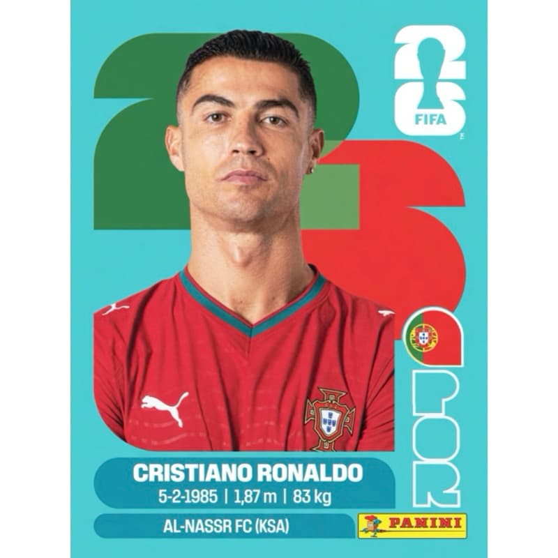Figurinha Adesiva impressa CR7 Cristiano Ronaldo Personalizada