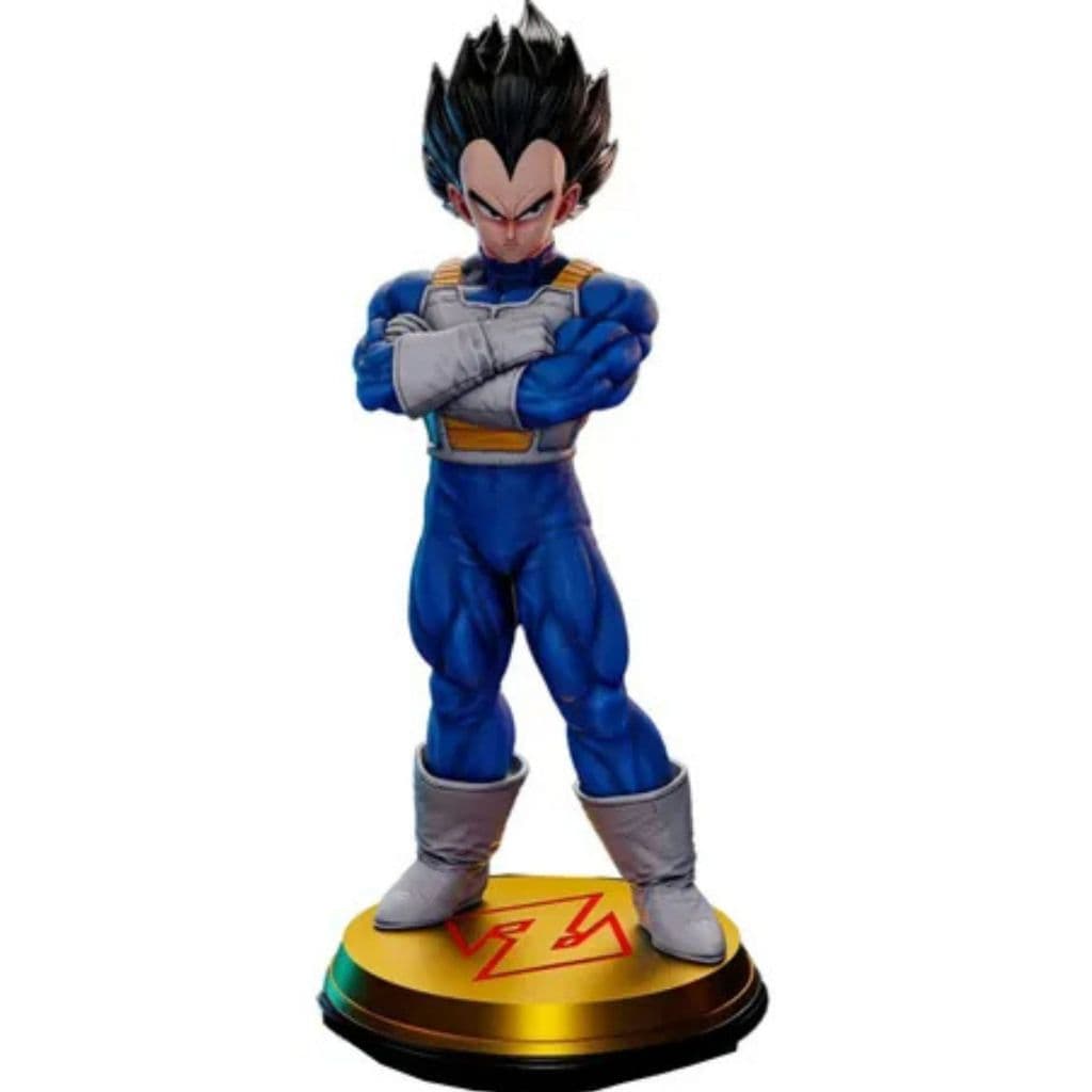 Boneco Vegeta Dragon Ball Z Figura 3D 28cm Colecionável Action Figure Super Saiyajin Anime Geek