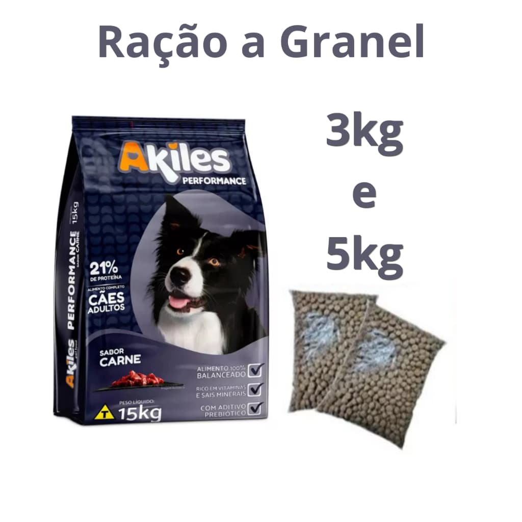 Ração para Cães a Granel Akiles Performance 21% Carne